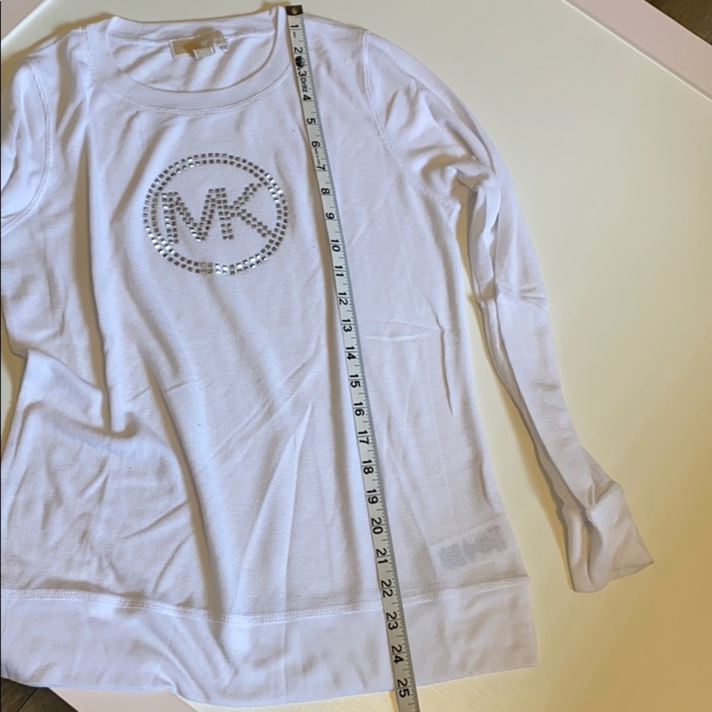 Michael Kors White Long Sleeve Top - Picture 7 of 9